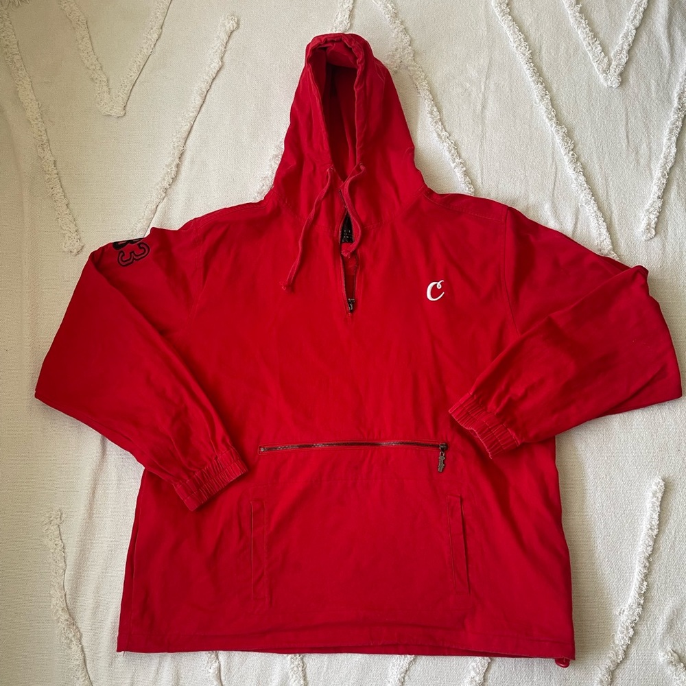Cookies Quarter Zip Kangaroo Pocket Red Jacket 4XL